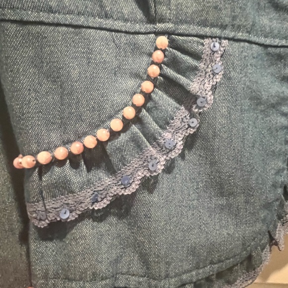 Denim blazer with beads - Picture 3 of 3